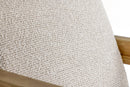 Modrest Dalhart - Modern Beige Fabric + Grey Wash Wood Accent Chair