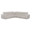 Lamod Italia Dalton - Modern Italian Light Grey Leather Sectional + Recliners