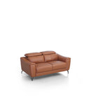 Divani Casa Danis - Modern Cognac Leather Brown Loveseat
