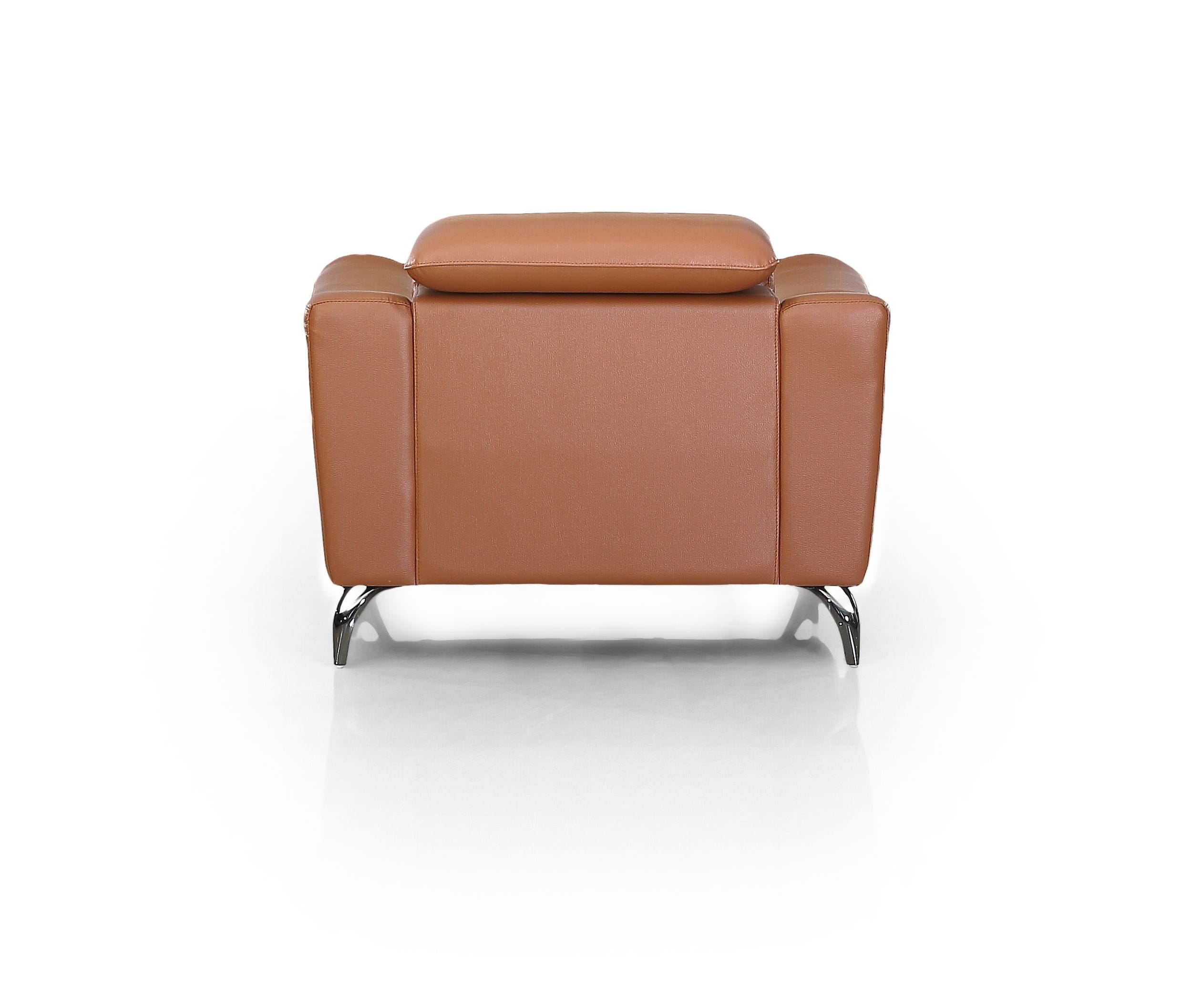 Divani Casa Danis - Modern Cognac Leather Brown Chair