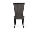 Modrest Darley - Modern Grey Velvet Dining Chair Set of 2