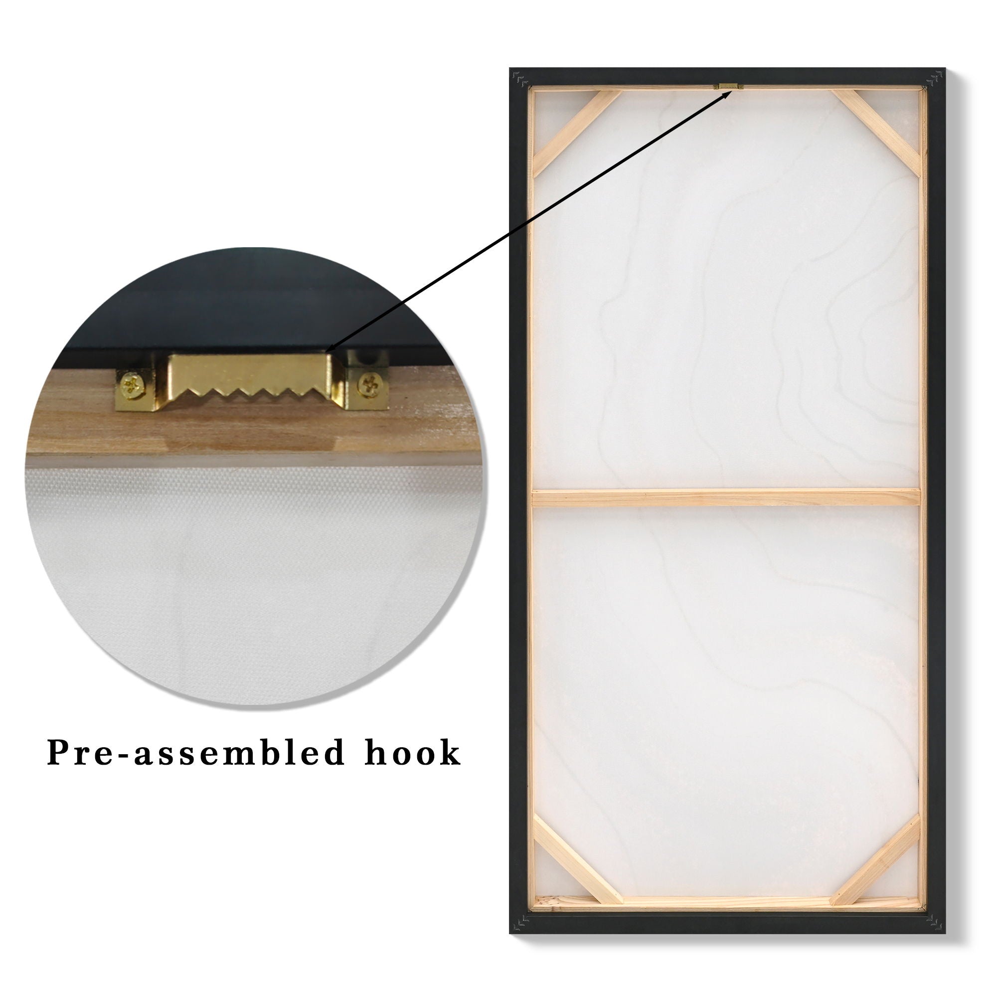 Canvas Painting Wall Art Framed, Artwork Decor, Picture Marble Print Paintings For Living Room - Frosted Glass / Gold