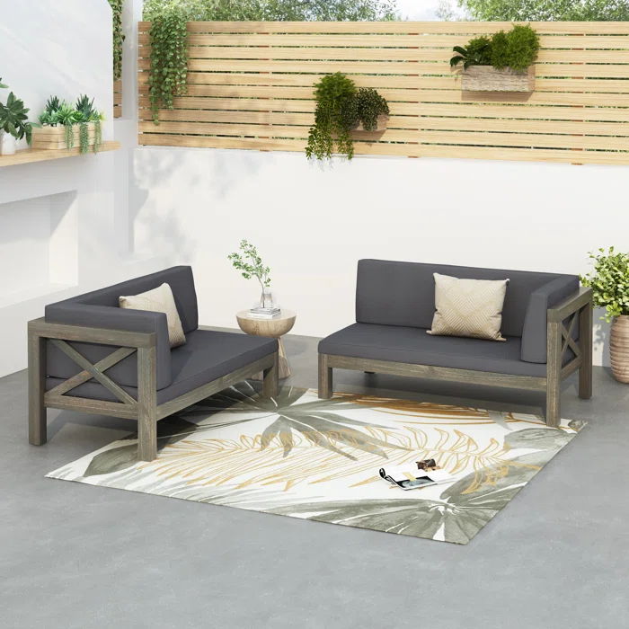 Brava - X Back Corner Bench