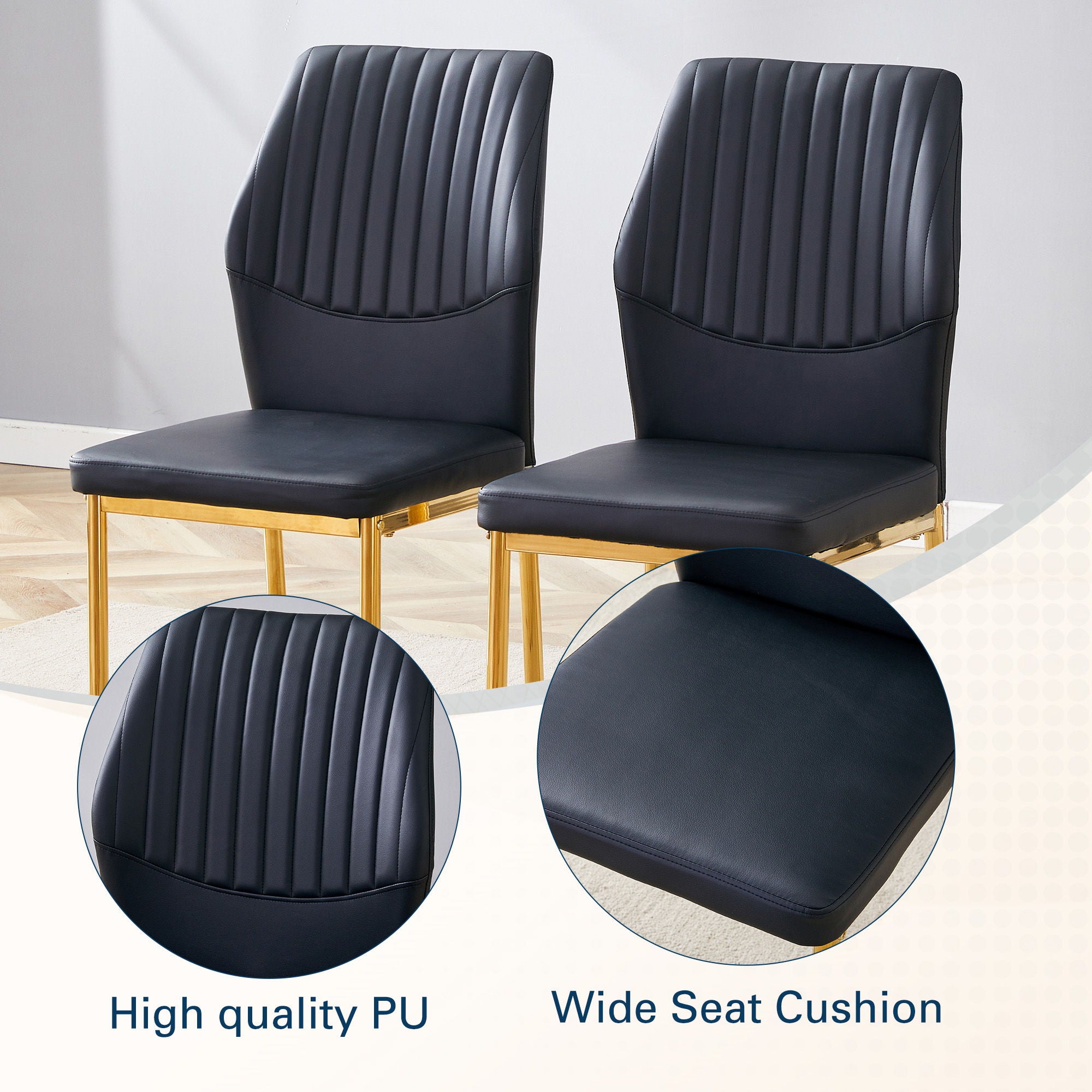 Luxury Simple Chair With Metal Leg