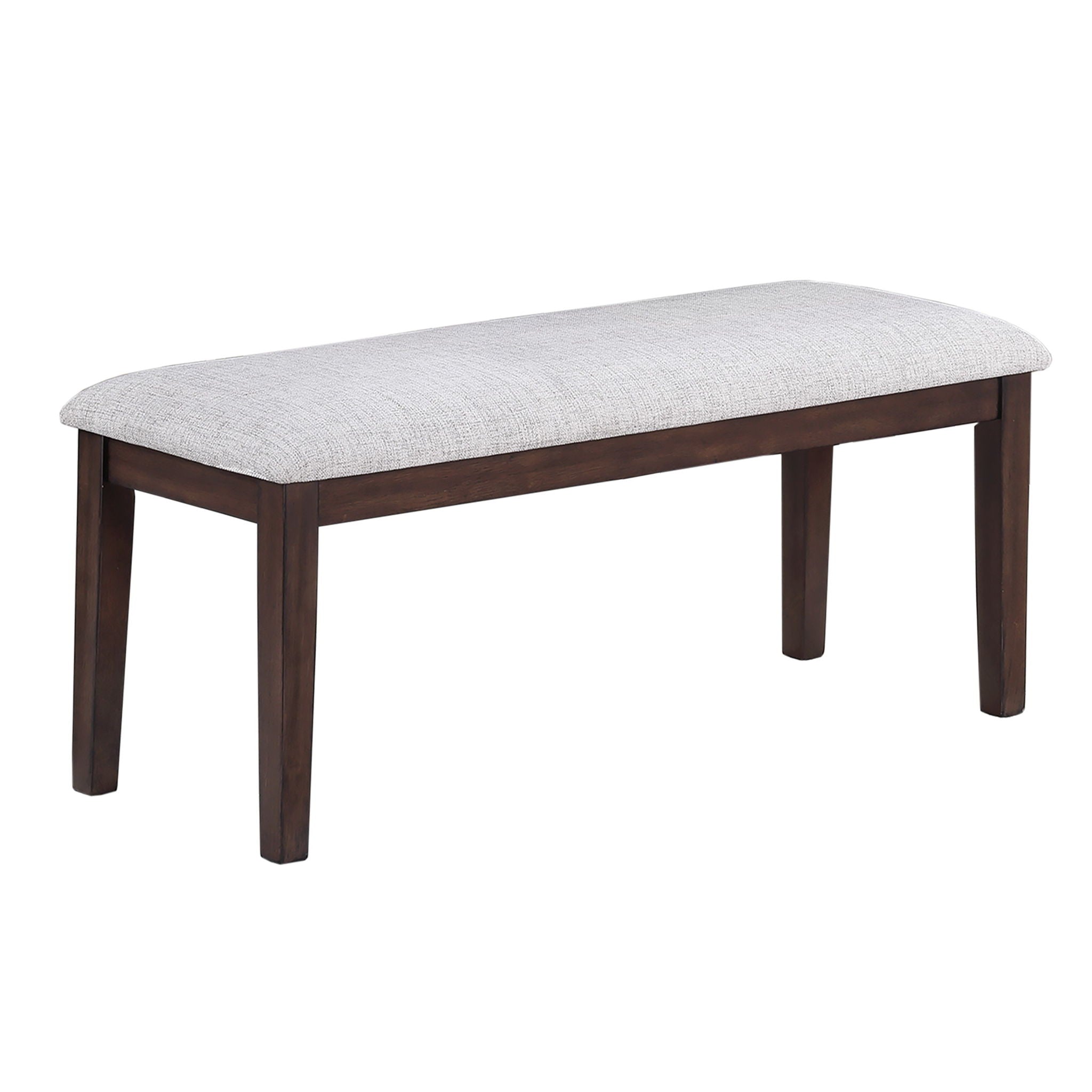 6 Piece Dining Set Table With Storage Ladder Back Chairs And Bench - Walnut