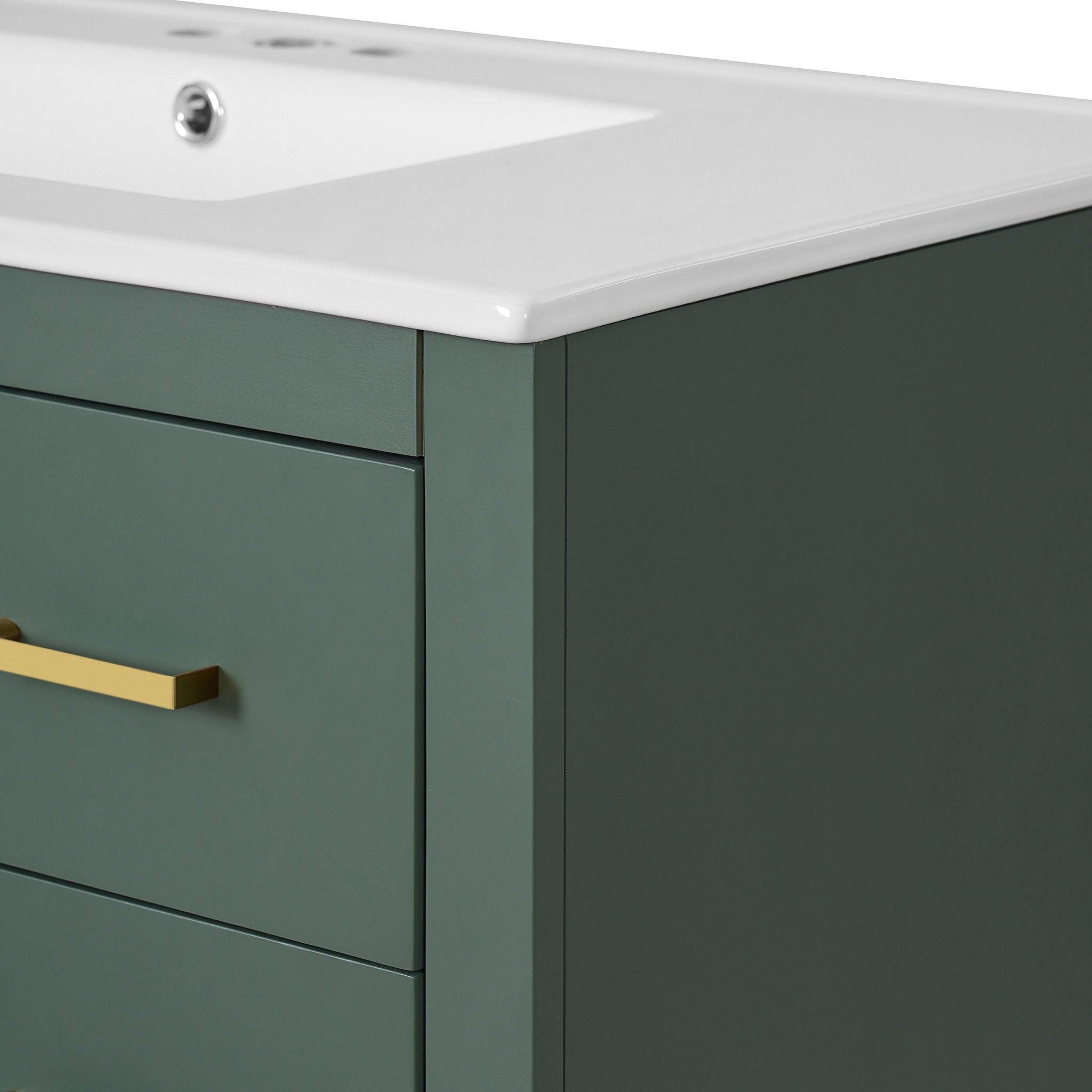 Bathroom Vanity With Sink Combo, Storage Cabinet, Freestanding Set With 3 Drawers & Soft Closing Doors