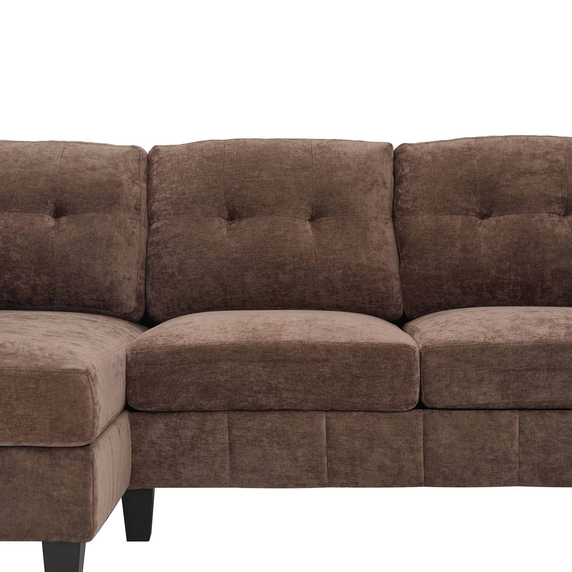 U-Shaped Sectional Sofa 103.5" Fabric Couch With Dual Chaise Lounges, Storage Pockets, Armrest Pillows