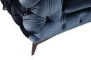 Divani Casa Delilah Modern Blue Fabric Loveseat
