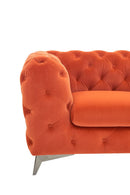 Divani Casa Delilah - Modern Orange Fabric Loveseat