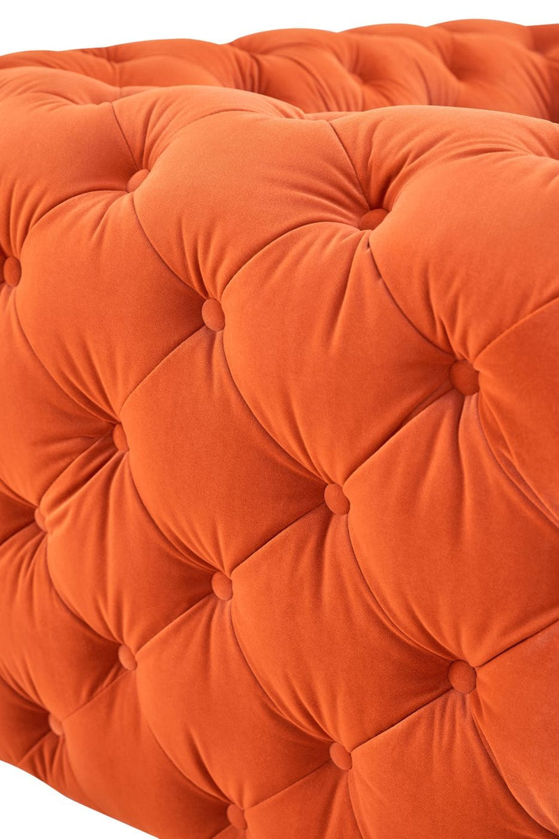 Divani Casa Delilah - Modern Orange Fabric Loveseat