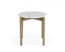 Modrest Denzel - White Marble + Gold End Table