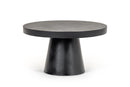 Modrest Desoto - Modern Black Concrete Round Coffee Table