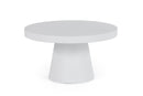 Modrest Desoto - Modern White Concrete Round Coffee Table