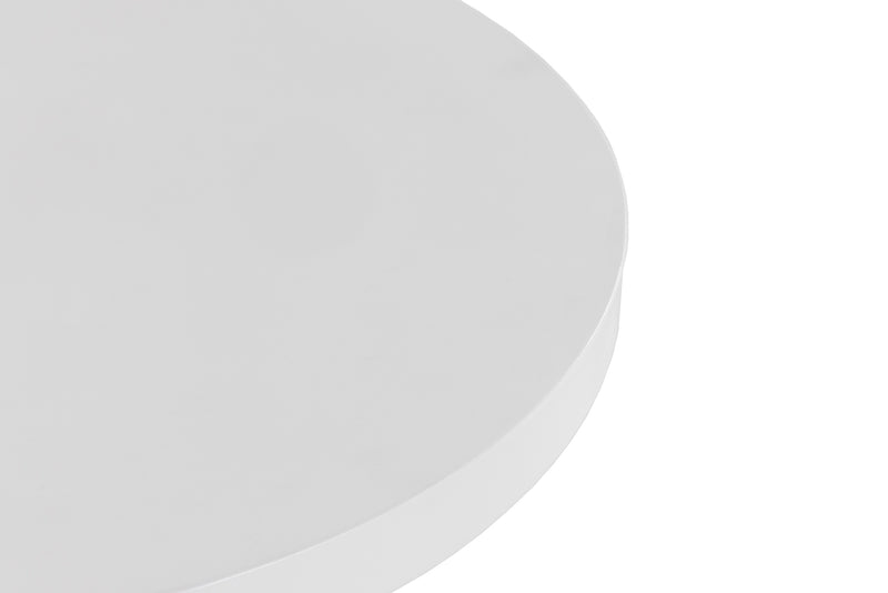 Modrest Desoto - Modern White Concrete Round Coffee Table