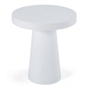 Modrest Desoto - Modern White Concrete Round End Table