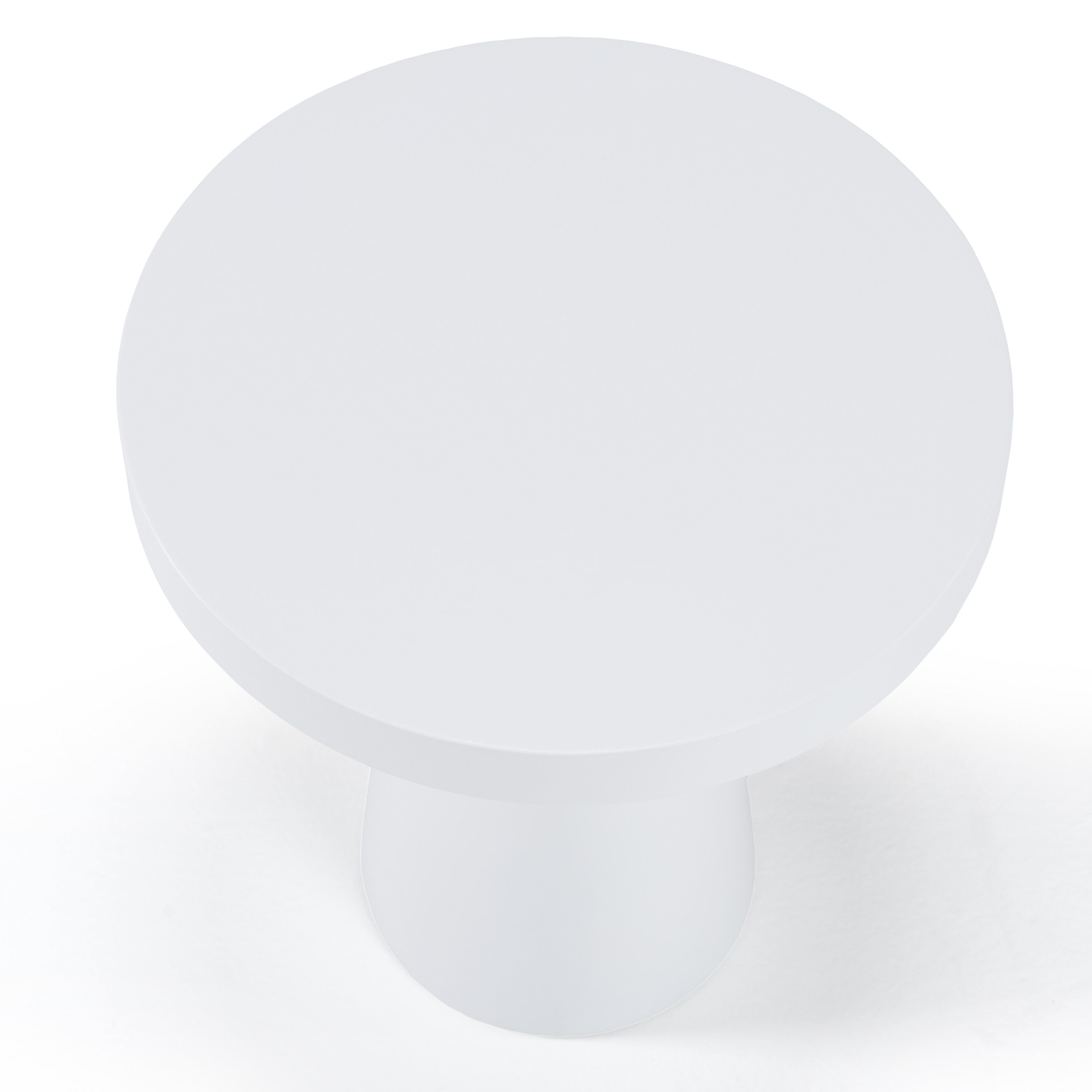 Modrest Desoto - Modern White Concrete Round End Table
