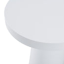 Modrest Desoto - Modern White Concrete Round End Table