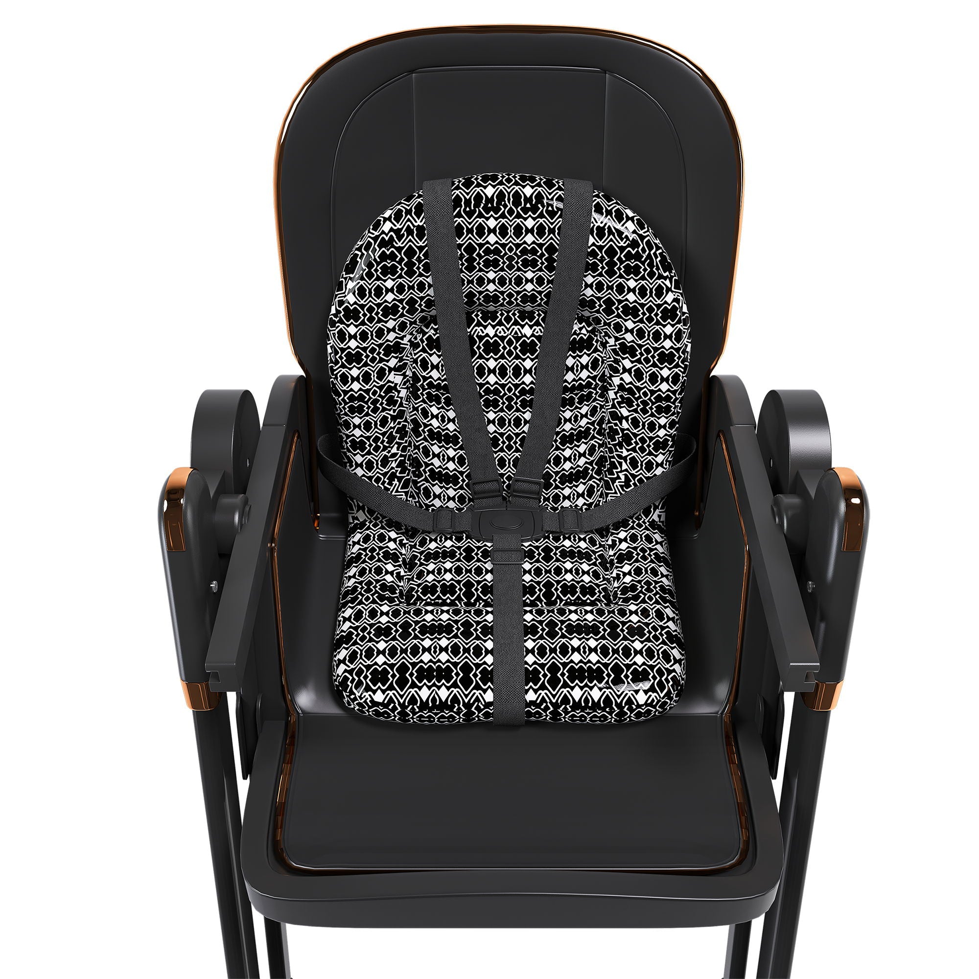 Convertible Baby High Chair To Rocker With 5 Point Harness
