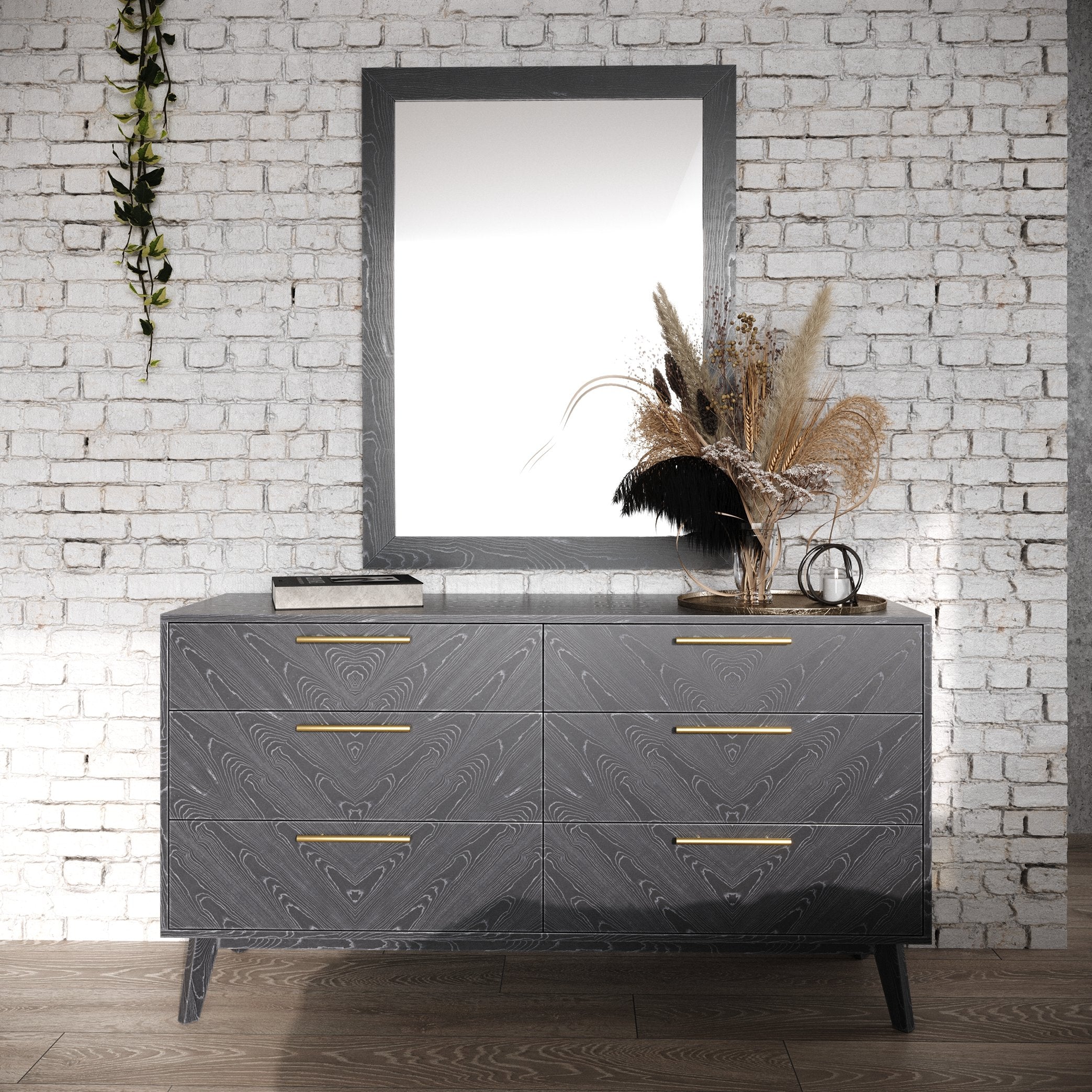 Modrest Diana - Queen Modern Grey Ash Bedroom Set