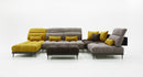 David Ferrari Display - Italian Modern Grey + Yellow Fabric Modular Sectional Sofa