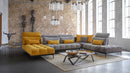 David Ferrari Display - Italian Modern Grey + Yellow Fabric Modular Sectional Sofa