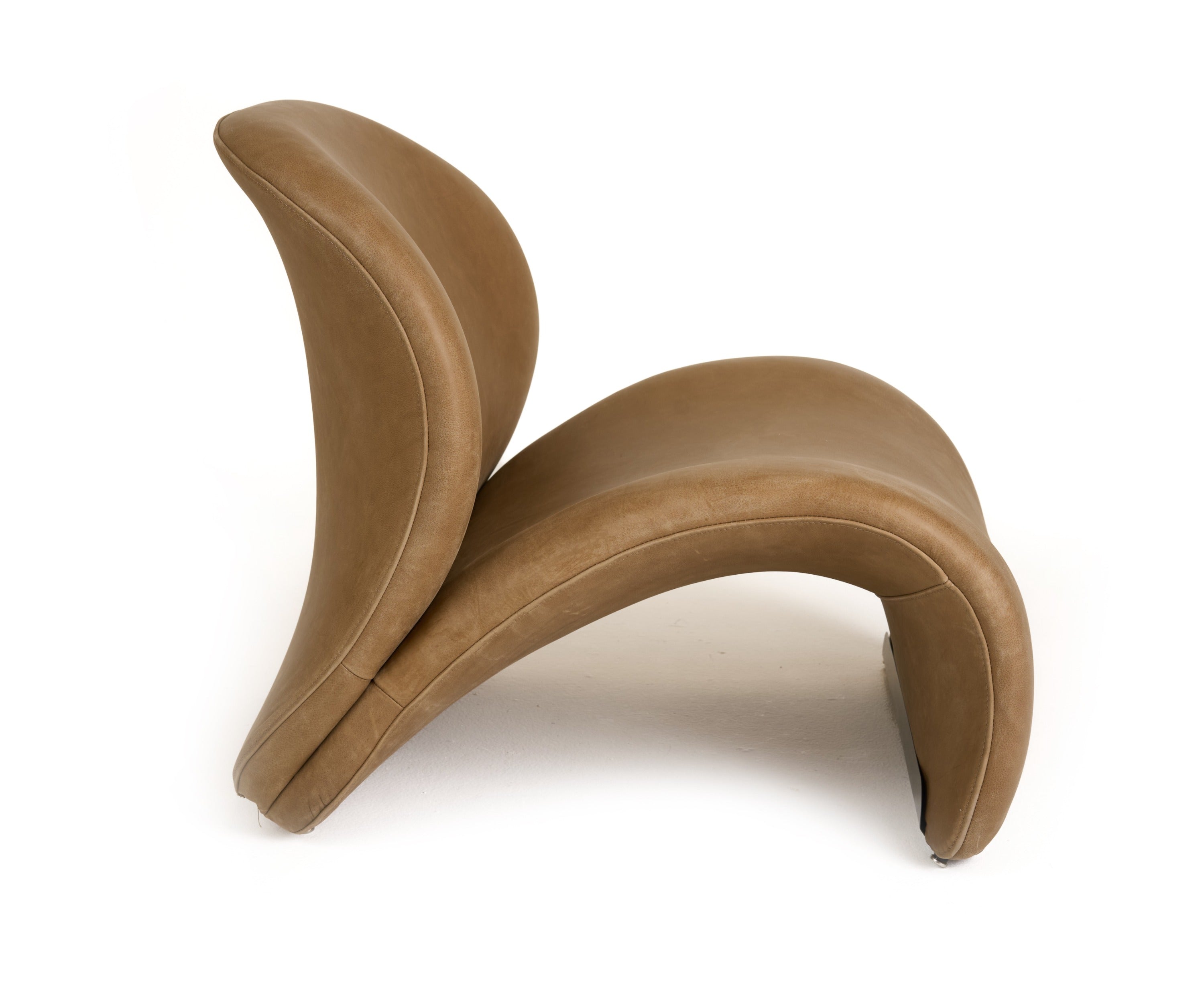 Modrest Donovan - Modern Brown Leather Accent Chair