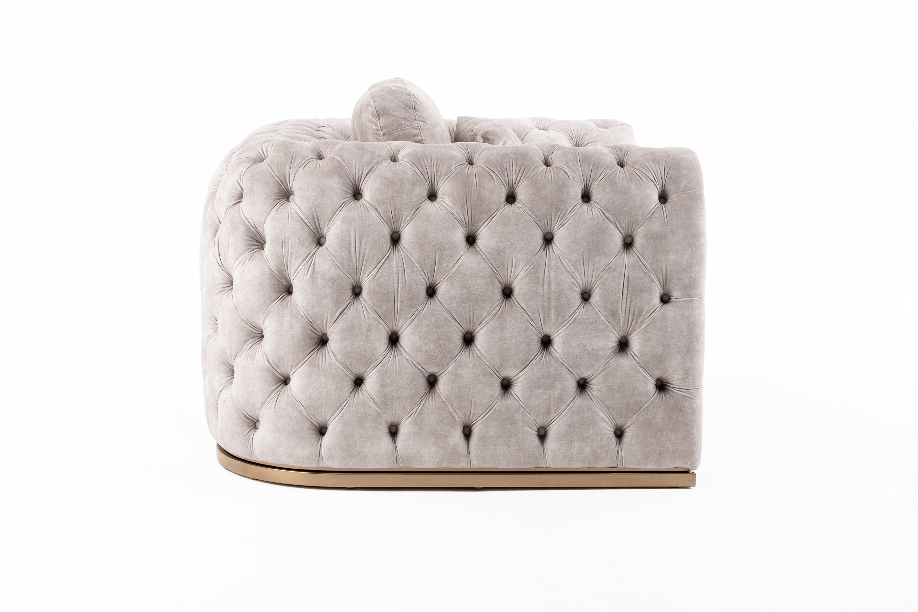 Divani Casa Dosie - Transitional Beige Velvet Chair