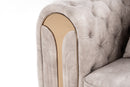 Divani Casa Dosie - Transitional Beige Velvet Chair
