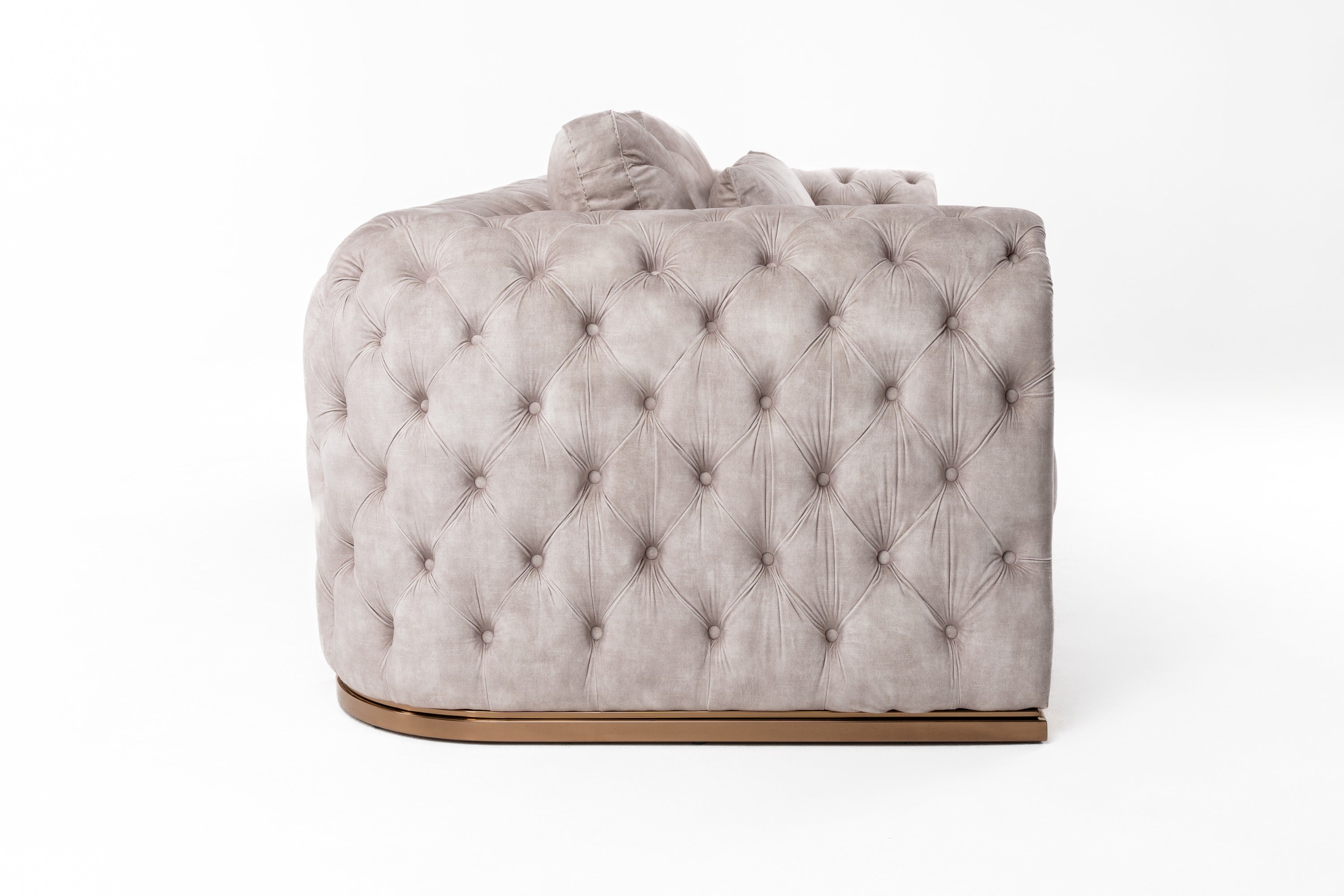 Divani Casa Dosie - Transitional Beige Velvet Sofa