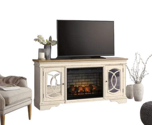 W743-68 - TV Stand w/Fireplace 74"L