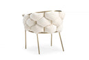 Modrest Debra Modern Off-White Fabric Dining Chair