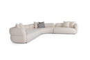 Divani Casa Drayton - Modern Off-White Fabric Sectional Sofa