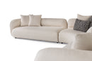 Divani Casa Drayton - Modern Off-White Fabric Sectional Sofa