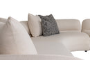 Divani Casa Drayton - Modern Off-White Fabric Sectional Sofa