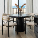 Modrest Desoto - Modern Black Concrete Round Dining Table