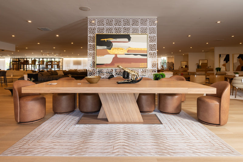 Modrest Correa - Modern Brown Vegan Leather Swivel Dining Chair