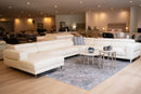Divani Casa Hawkey - Contemporary White Full Leather U Shaped Left Facing Sectional Sofa