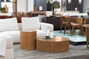 Modrest Espana - Modern Walnut Round Coffee Table