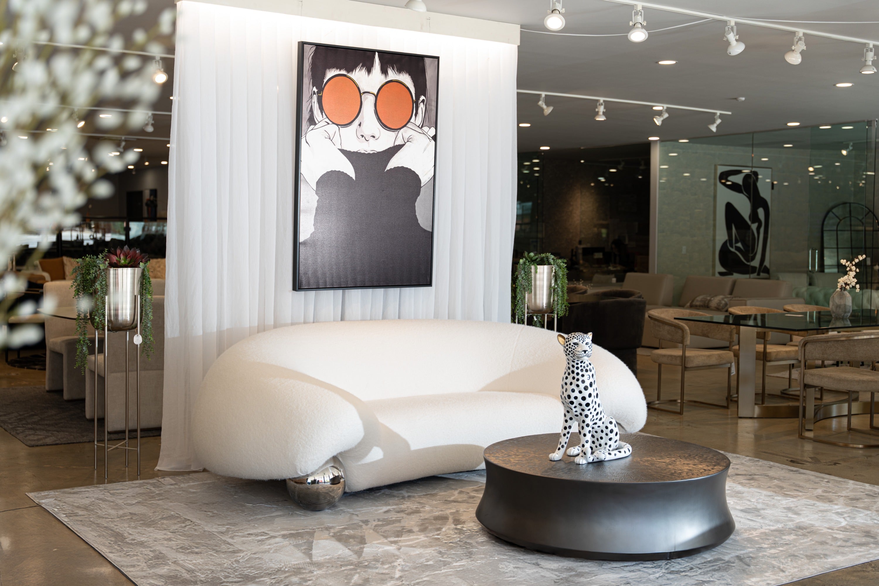 Divani Casa Fortune - Contemporary White Fabric Sofa