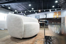 Modrest Omaha - Modern Swivel Off White Fabric Chair