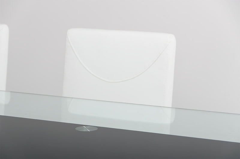 Misha - Modern White Leatherette Dining Chair