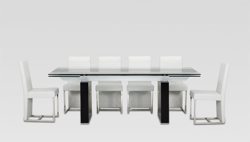 Lisbon Modern Glas Extendable Dining Table