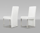Misha - Modern White Leatherette Dining Chair