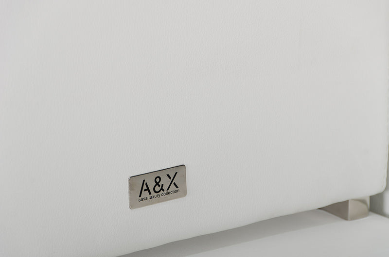 Misha - Modern White Leatherette Dining Chair