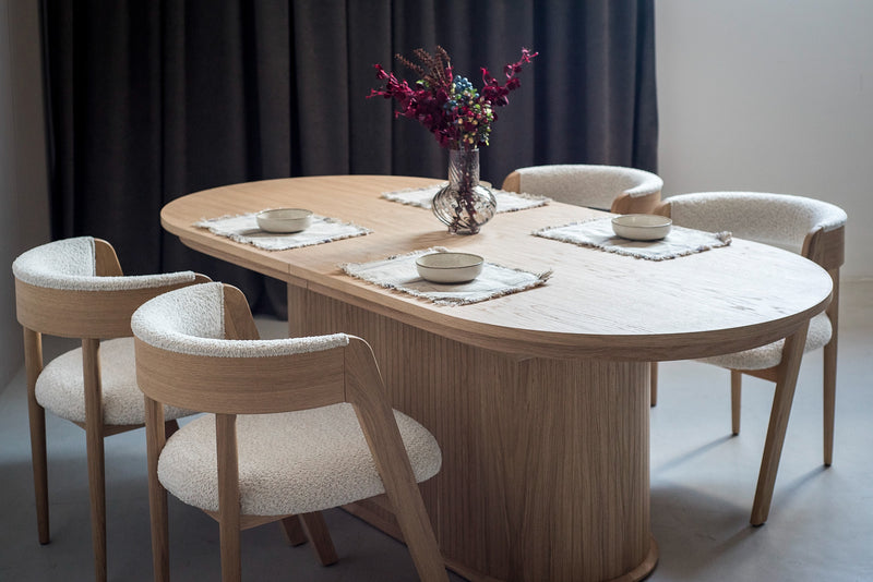 Modrest Milan Modern Natural Oak Dining Table With Extension