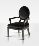 A&X Ambassador Transitional Black Crocodile Lacquer Office Desk