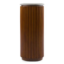 Modrest Duncan - Modern Faux Concrete + Walnut Console Table