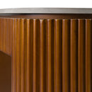 Modrest Duncan - Modern Faux Concrete + Walnut Console Table