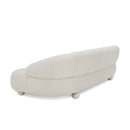Divani Casa Duran - Contemporary White Fabric 4-Seater Sofa