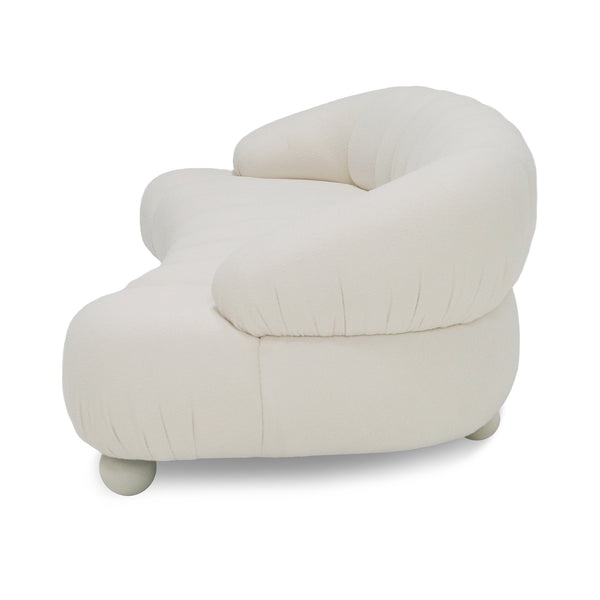 Divani Casa Duran - Contemporary White Fabric 4-Seater Sofa